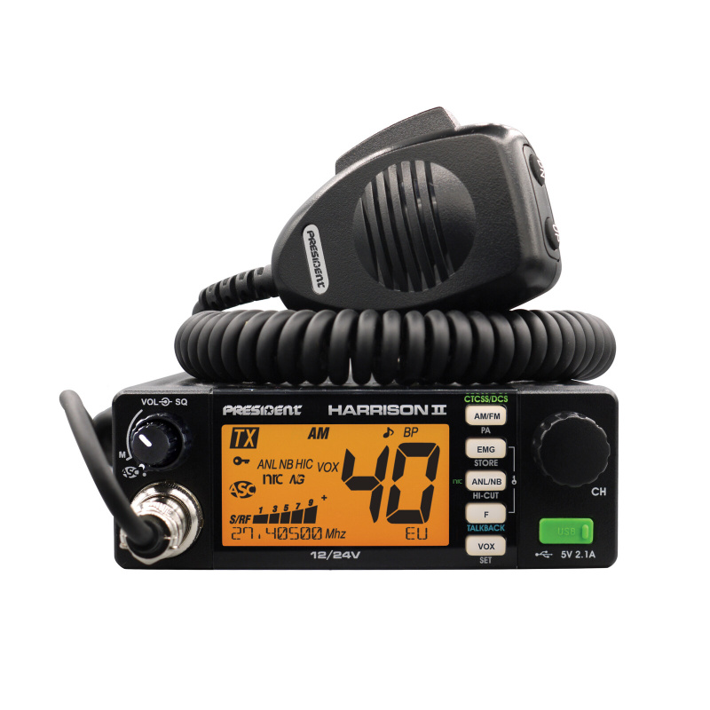 Emissora CB President Harrison II 12/24 V AM/FM amb NRC